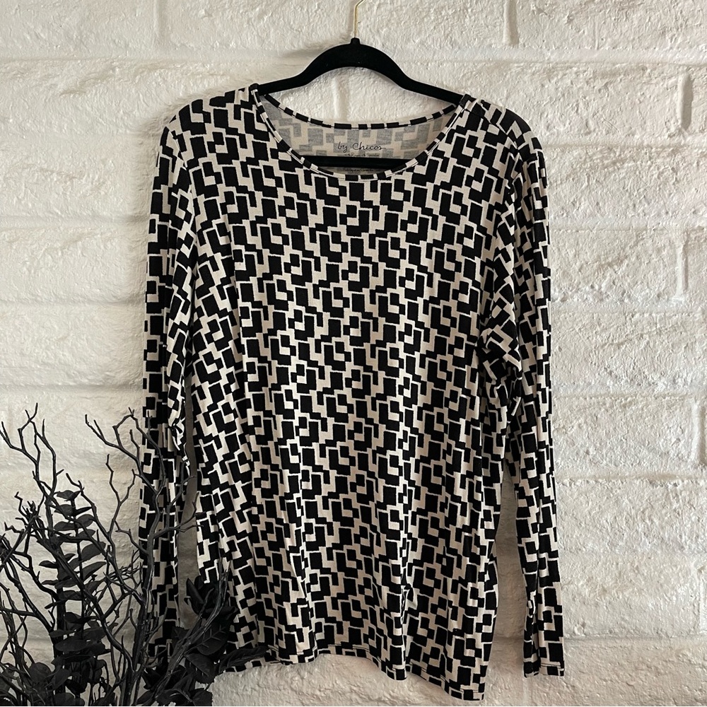 vintage CHICOS abstract long sleeve t shirt